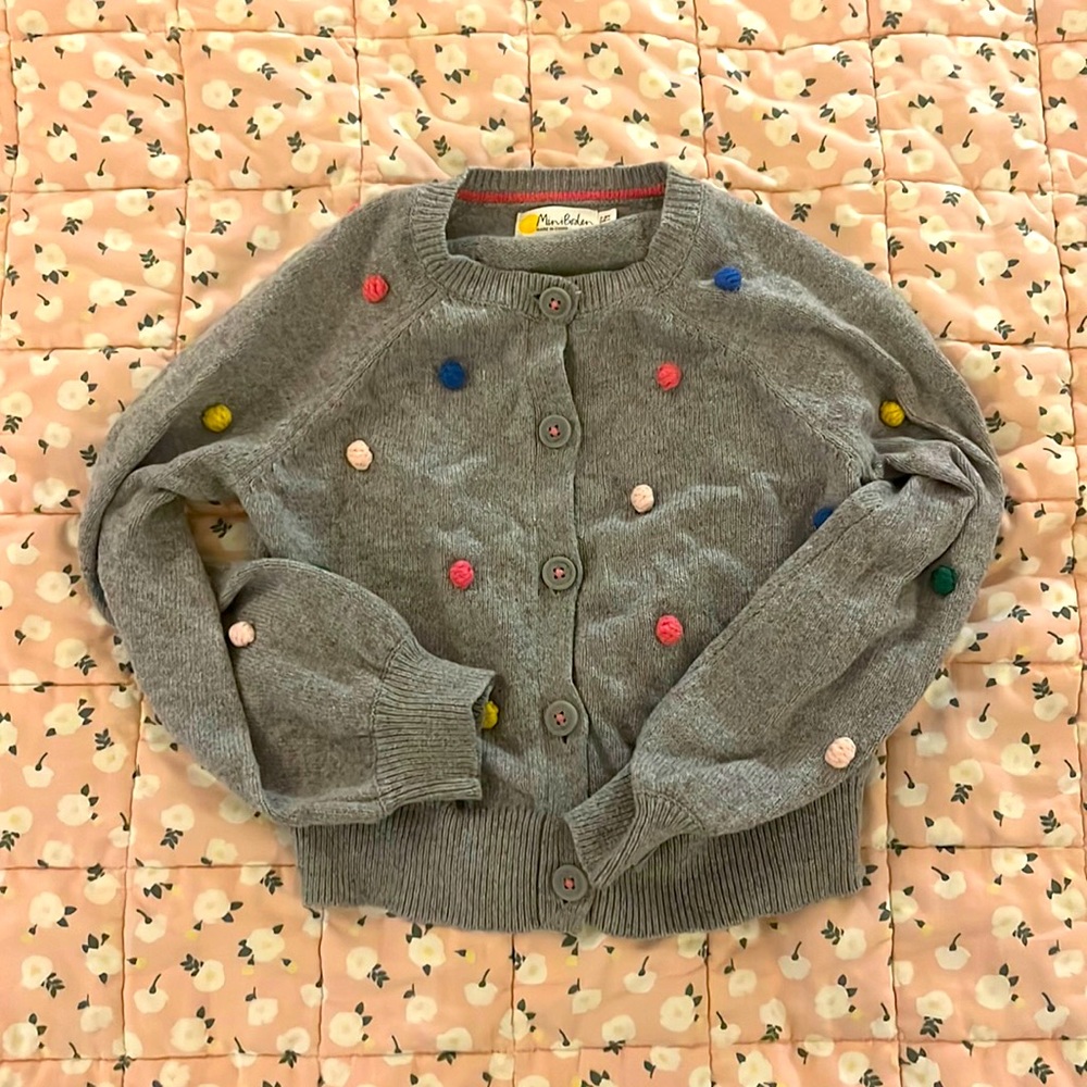 Mini boden Pom Pom cardigan
